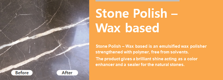 ConfiAd® Stone Polish – Wax based is an emulsified wax polisher strengthened with polymer, free from solvents.
The product gives a brilliant shine acting as a color enhancer and a sealer for the natural stones.
